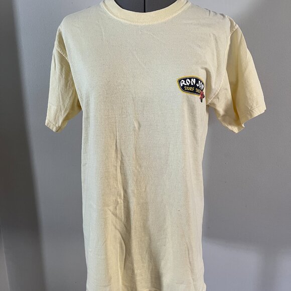 VTG Ron Jon Surf Shop Sz S Yellow Hawaii Hibiscus Graphic Cotton Tee Shirt - Picture 2 of 7